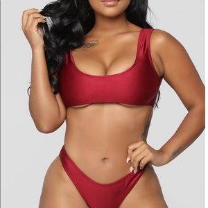 Brand New Burgundy Bikini Set!
